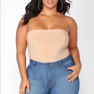 Beige bodysuit plus size